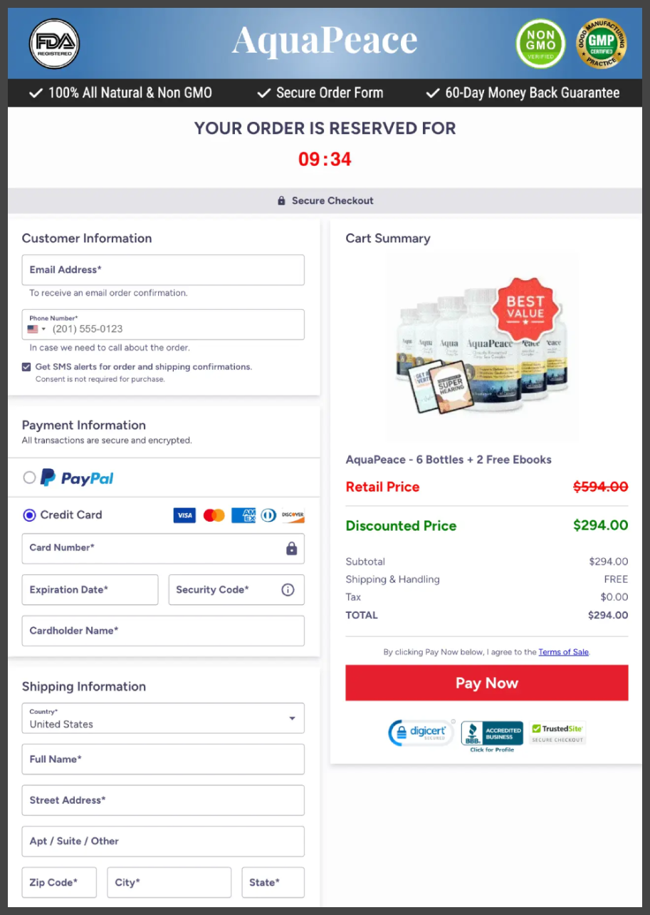 Encrypted payment checkout badge for secure online transactions